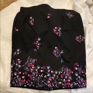 Floral pencil skirt